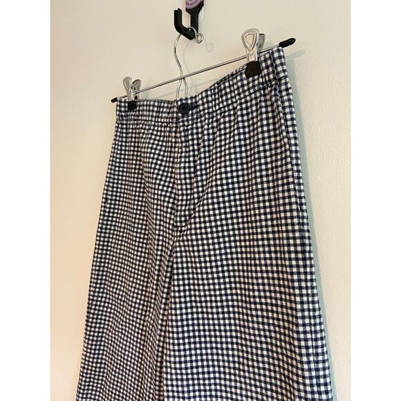 Brandy Melville x John Galt Gingham Tilden Pants Ankle Crop Blue White - Picture 6 of 11
